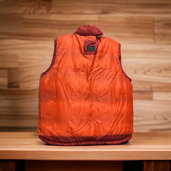 St Johns Bay Vintage Puffer Vest Men's Size XL Red Sleeveless Full Zip Pockets - Picture 5 of 10